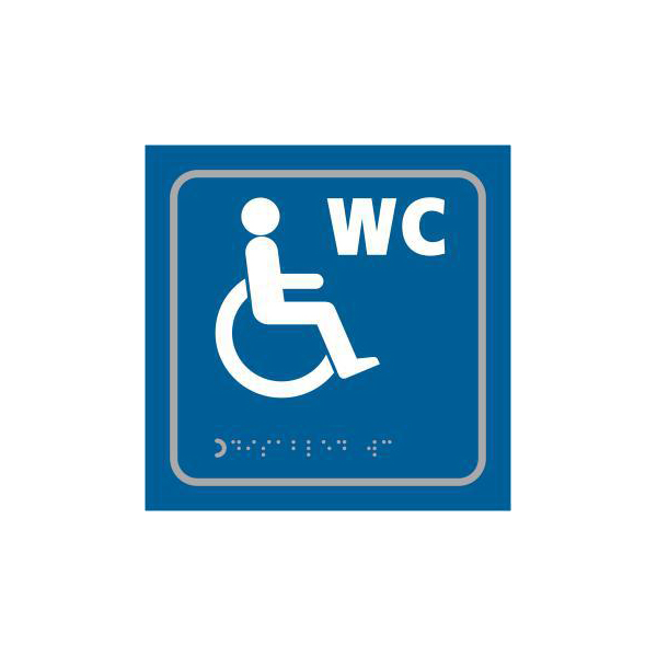 ASEC `Disabled` 150mm x 150mm Taktyle (Braille) Self Adhesive Sign