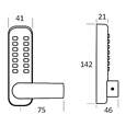 BORG LOCKS BL4401 Wooden Gate Digital Lock With Optional Holdback