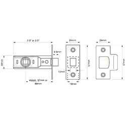 Union Essential Mortice Tubular Latch