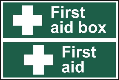 Two First Aid PVC Signs