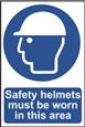 Safety helmets must be worn in this area - 200mm x 300mm Sign