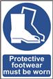 Protective Footwear Must Be Worn sign - 200mm x 300mm