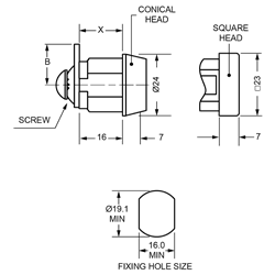 L&F 1334 Nut Fix Camlock