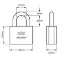 UNION C-Series 1K42 AVA Brass Open Shackle Padlock