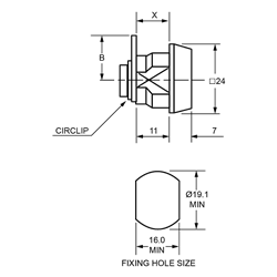 L&F 1363 Nut Fix Camlock