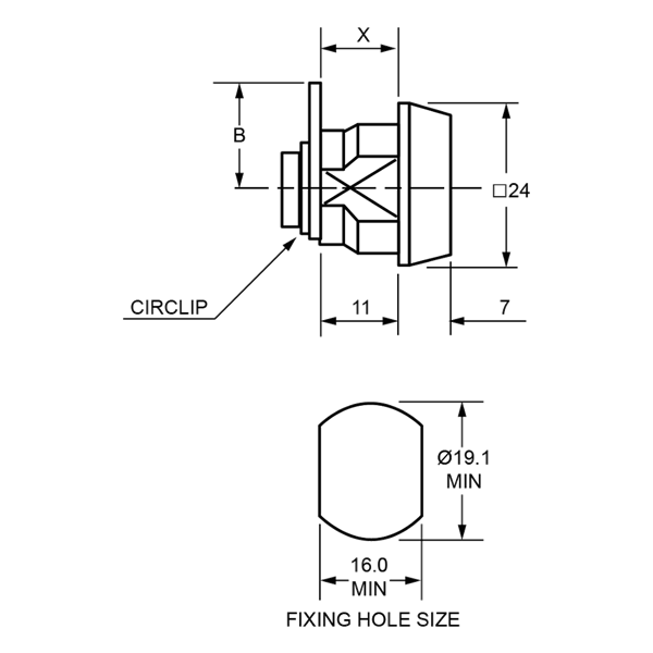 L&F 1363 Nut Fix Camlock