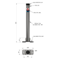 Autopa Folding Parking Post - Lockable