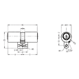 DORMAKABA 20 K515 Double Cylinder