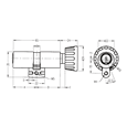DORMAKABA 20 K519 Key & Turn Cylinder