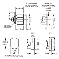 L&F 1332 Nut Fix Camlock