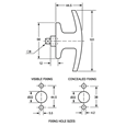L&F 1638 Large `T` Garage Door Handle