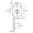 YALE 076 Cylinder Straight Cupboard Lock