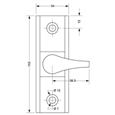 ADAMS RITE 4565 501 130 Handle & Cam