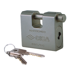 CISA 28550 LIM Steel Sliding Shackle Padlock