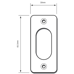 SOUBER TOOLS UE2 Slim Oval Escutcheon