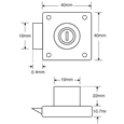 ASEC Spring Bolt Cylinder Till Lock