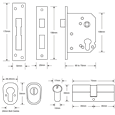 ASEC BS3621 Double Euro Mortice Sashlock