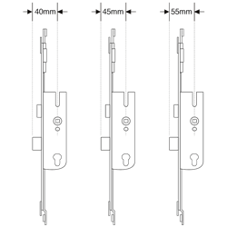 ASEC Lever Operated Latch & Deadbolt Modular Repair Lock Centre Case Kit (Timber Door)