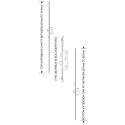 ASEC Modular Repair Lock Locking Point Extensions (Timber Door) - 2 Hook