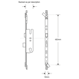 ASEC Lever Operated Latch & Deadbolt Modular Repair Lock Centre Case (UPVC Door)