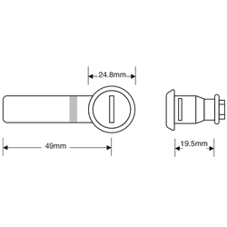 ASEC Horseshoe Clip Cranked Cam Camlock To Suit Garron Lockers