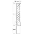 ASEC Round Removable 730mm High Parking Post