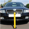 ASEC Yellow Fold Down 620mm High Parking Post