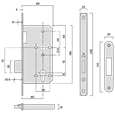 ASEC DIN Standard Mortice Euro Deadcase