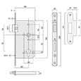 ASEC DIN Standard Mortice Latch