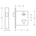 ASEC DIN Standard Mortice Latch