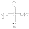 ASEC 4WUK 4 Way Utility Key