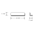 ASEC Furniture Lock Strike Plate