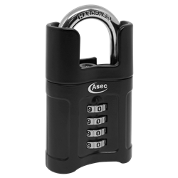 ASEC Closed Shackle Combination Padlock