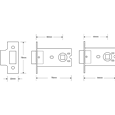 ASEC Flat Pattern Mortice Latch