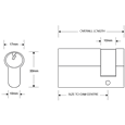 ASEC 6-Pin Euro Half Cylinder