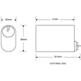 ASEC 6-Pin Scandinavian Oval External Cylinder