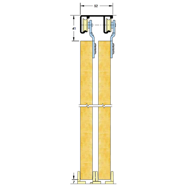 ASEC Sliding Wardrobe Double Gear
