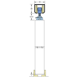ASEC Single Run Sliding Door Gear