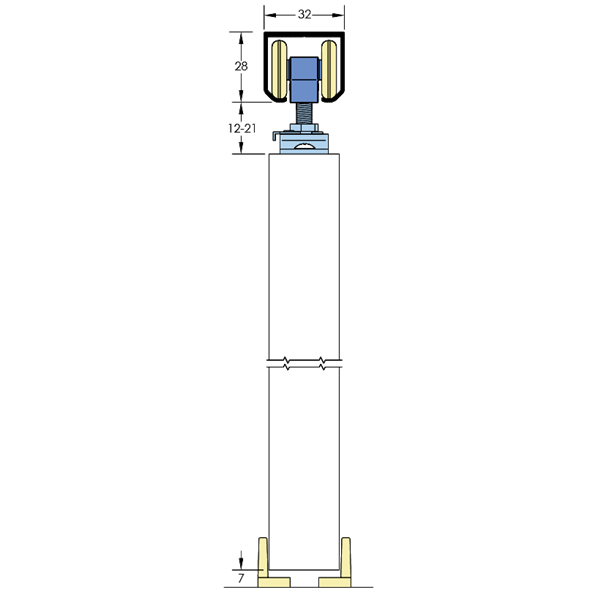 ASEC Single Run Sliding Door Gear