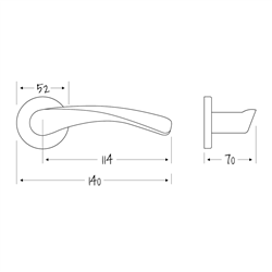 ASEC URBAN Seattle P5 Lever on Round Rose Door Furniture