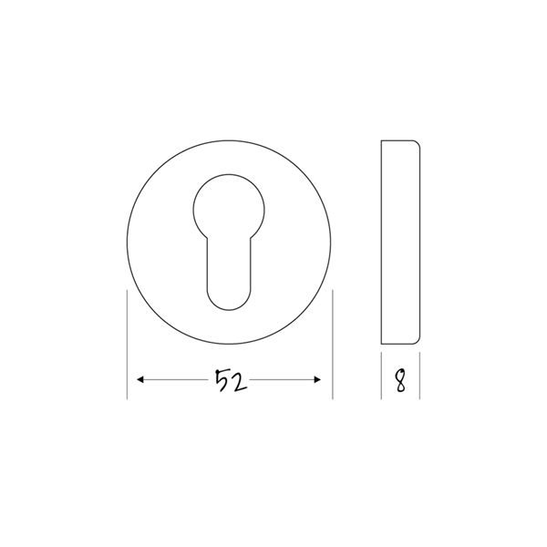 ASEC URBAN Concealed Fixing Euro Escutcheon to suit Portland & Seattle