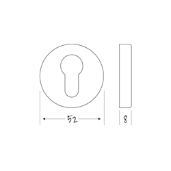 ASEC URBAN Concealed Fixing Euro Escutcheon