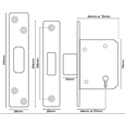 ASEC BS 5 Lever British Standard Deadlock