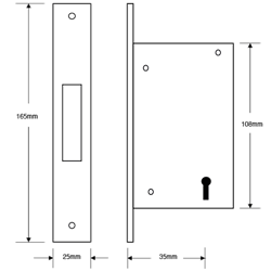 ASEC 50mm 5 Lever Deadlock