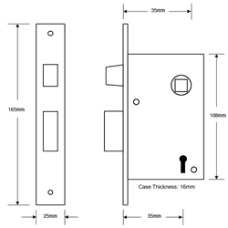 ASEC AS5512 50mm 5 Lever Sashlock