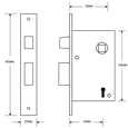 ASEC AS5512 50mm 5 Lever Sashlock