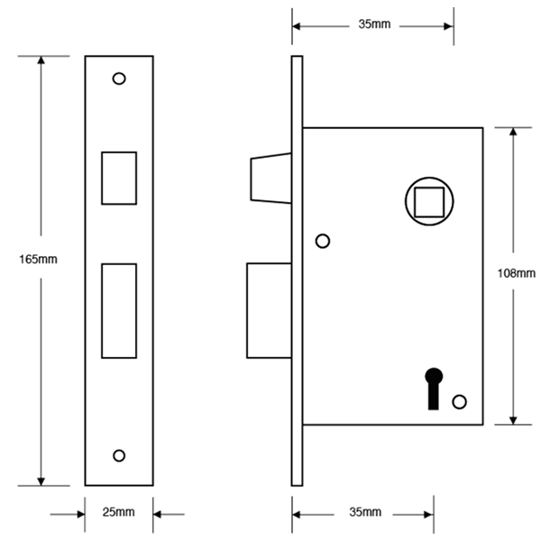 ASEC AS5512 50mm 5 Lever Sashlock