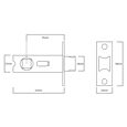 ASEC Bolt Through Tubular Mortice Latch
