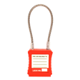 ASEC Safety Lockout Tagout Padlock with Wire Shackle