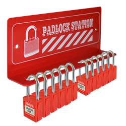 ASEC 12 Padlock Mini Lockout Tagout Station
